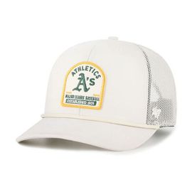 '47 Men's '47 Cream Athletics Gravestone Adjustable Trucker Hat 
