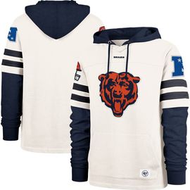 '47 Men's '47 Cream Chicago Bears Split Zone Cornerback Duo Lacer Hoodie 