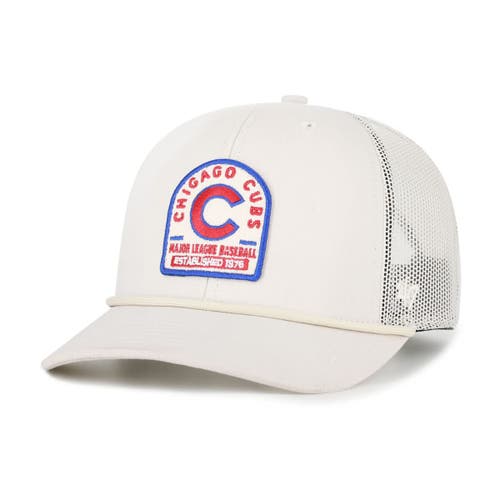 '47 Men's '47 Cream Chicago Cubs Gravestone Adjustable Trucker Hat 