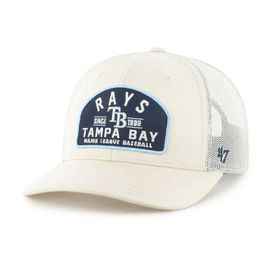'47 Men's '47 Cream Tampa Bay Rays Leland Adjustable Trucker Hat 