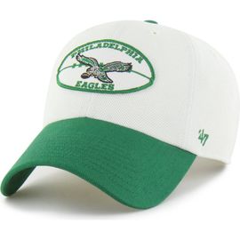 '47 Men's '47 Cream/Kelly Green Philadelphia Eagles Pique Patch Clean Up Adjustable Hat 