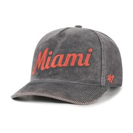 '47 Men's '47 Gray Miami Hurricanes Reclaim Snow Wash Corduroy Hitch Adjustable Hat 