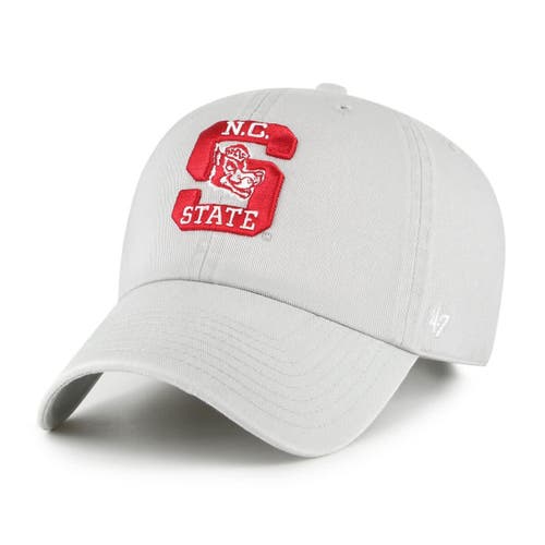 '47 Men's '47 Gray NC State Wolfpack Vault Clean Up Adjustable Hat 
