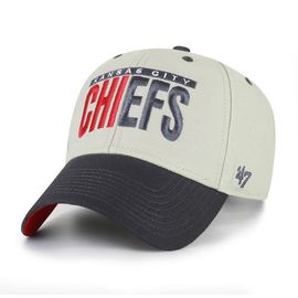 '47 Men's '47 Gray/Black Kansas City Chiefs Half Block Text MVP Adjustable Hat 