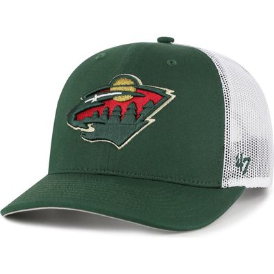'47 Men's '47 Green/White Minnesota Wild Logo Trucker Adjustable Hat 