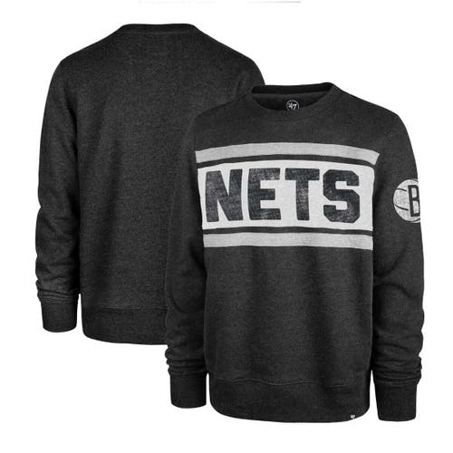'47 Men's '47 Heather Black Brooklyn Nets Tribeca Emerson Pullover Sweatshirt 