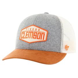 '47 Men's '47 Heather Gray Clemson Tigers Drover Trucker Adjustable Hat 