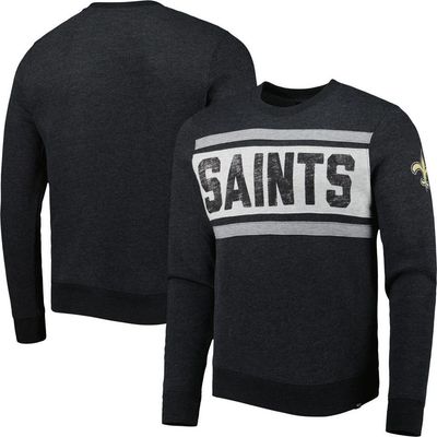 '47 Men's '47 Heathered Black New Orleans Saints Bypass Tribeca Pullover Sweatshirt 