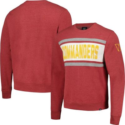 '47 Men's '47 Heathered Burgundy Washington Commanders Bypass Tribeca Pullover Sweatshirt 
