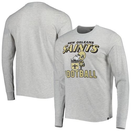'47 Men's '47 Heathered Gray New Orleans Saints Dozer Franklin Long Sleeve T-Shirt 