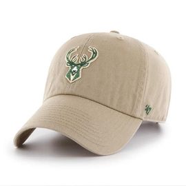 '47 Men's '47 Khaki Milwaukee Bucks Logo Clean Up Adjustable Hat 