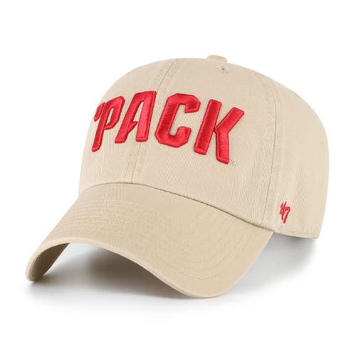 '47 Men's '47 Khaki NC State Wolfpack Clean Up Adjustable Hat 