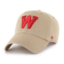 '47 Men's '47 Khaki Wisconsin Badgers Vault Clean Up Adjustable Hat 