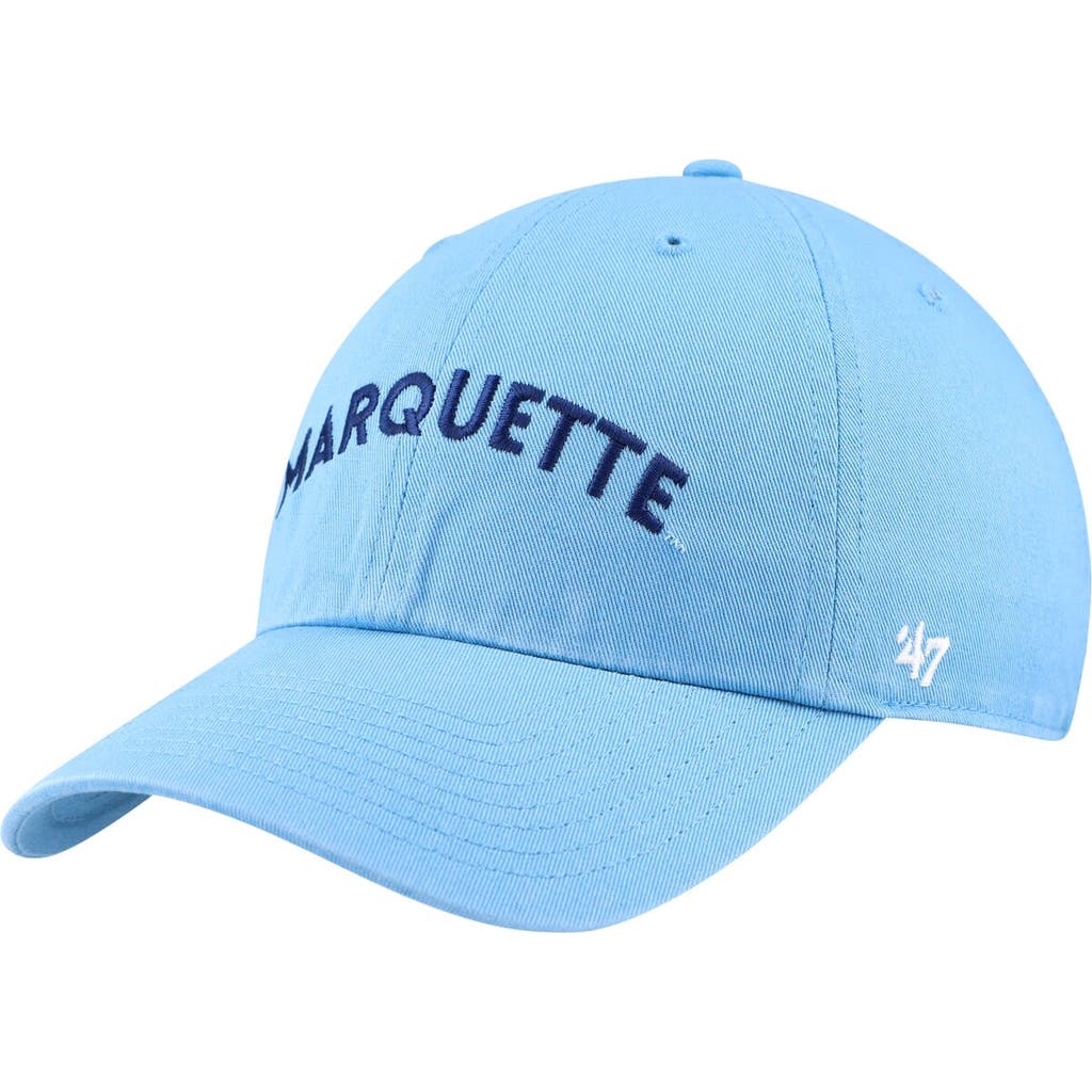 '47 Men's '47 Light Blue Marquette Golden Eagles Clean Up Adjustable Hat 