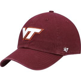 '47 Men's '47 Maroon Virginia Tech Hokies Clean Up Adjustable Hat 