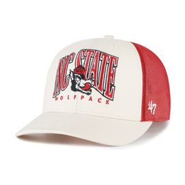 '47 Men's '47 Natural NC State Wolfpack Drawbridge Trucker Adjustable Hat 