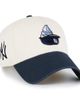 '47 Men's '47 Natural New York Yankees Single Swirl Ice Cream Helmet 2.0 Clean Up Adjustable Hat  - 1