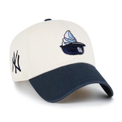 '47 Men's '47 Natural New York Yankees Single Swirl Ice Cream Helmet 2.0 Clean Up Adjustable Hat 