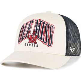 '47 Men's '47 Natural Ole Miss Rebels Drawbridge Trucker Adjustable Hat 