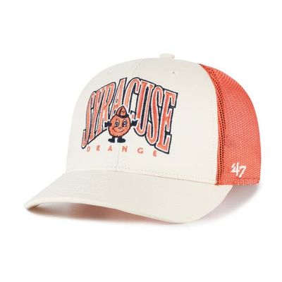 '47 Men's '47 Natural Syracuse Orange Drawbridge Trucker Adjustable Hat 