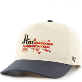 '47 Men's '47 Natural/Navy Nebraska Huskers Americana Flag Hitch Adjustable Hat 
