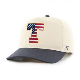'47 Men's '47 Natural/Navy Texas Longhorns Americana Flag Hitch Adjustable Hat 