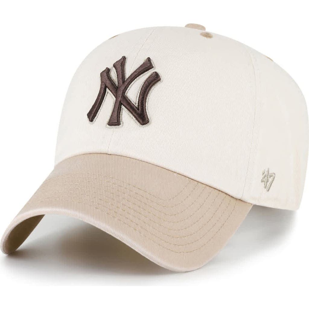 '47 Men's '47 Natural/Tan New York Yankees Neutral Terrain Clean Up Adjustable Hat 