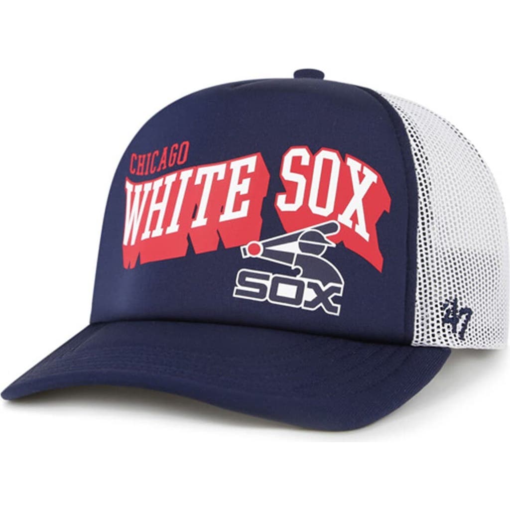 '47 Men's '47 Navy Chicago White Sox Meander Foam Trucker Snapback Hat 