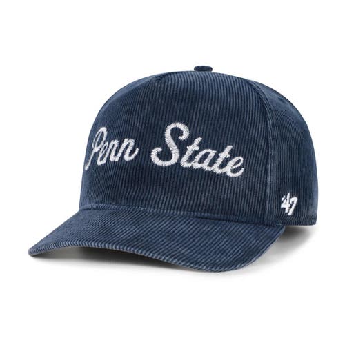 '47 Men's '47 Navy Penn State Nittany Lions Reclaim Snow Wash Corduroy Hitch Adjustable Hat 