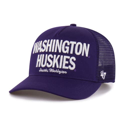 '47 Men's '47 Purple Washington Huskies Contemporary Hitch Trucker Adjustable Hat 