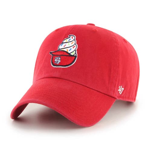 '47 Men's '47 Red St. Louis Cardinals Ice Cream Helmet Clean Up Adjustable Hat 