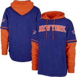 '47 Men's '47 Royal New York Knicks Trifecta Shortstop Pullover Hoodie 