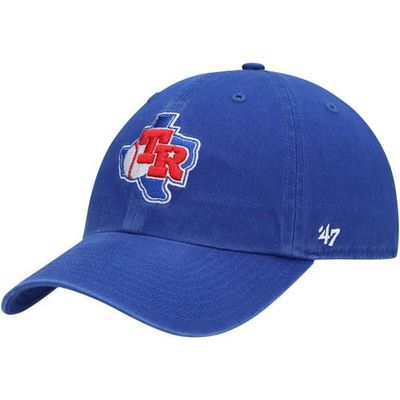 '47 Men's '47 Royal Texas Rangers Team Logo Cooperstown Collection Clean Up Adjustable Hat 