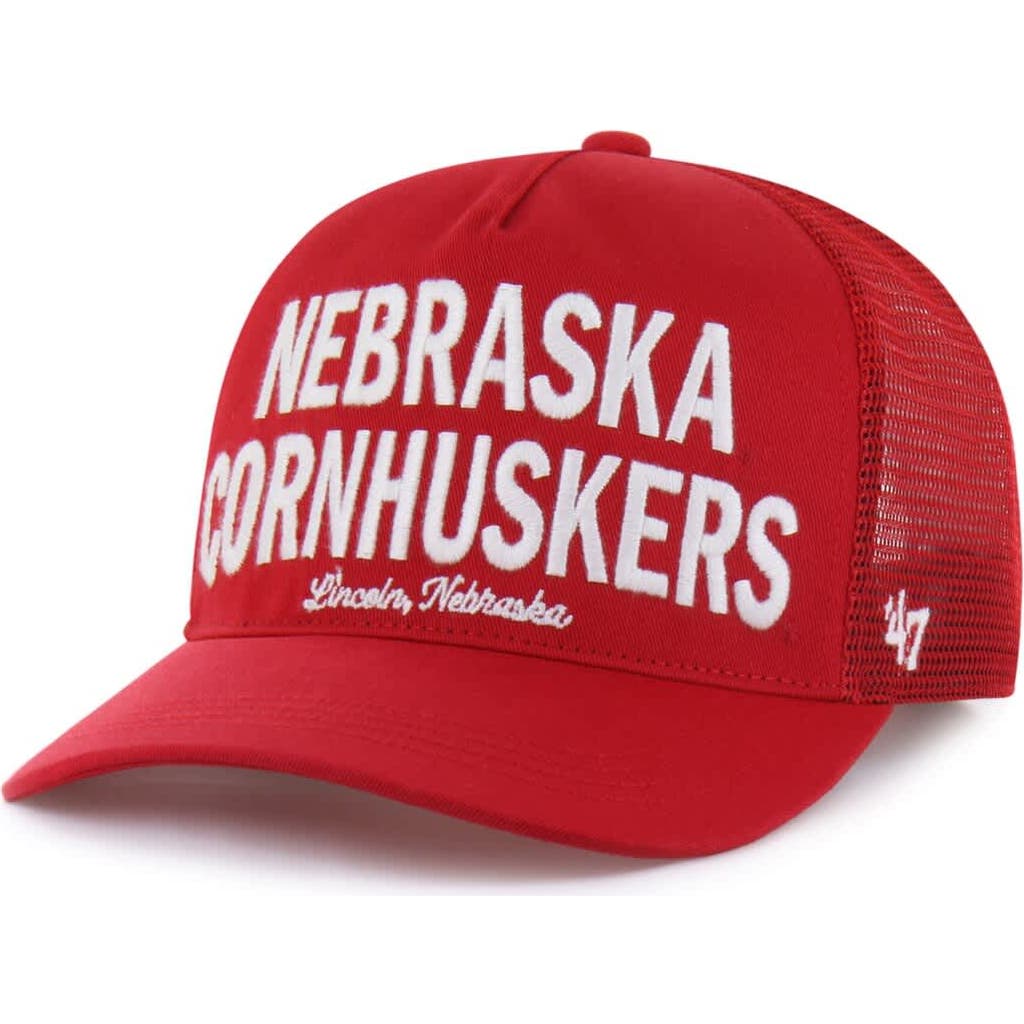 '47 Men's '47 Scarlet Nebraska Huskers Contemporary Hitch Trucker Adjustable Hat 