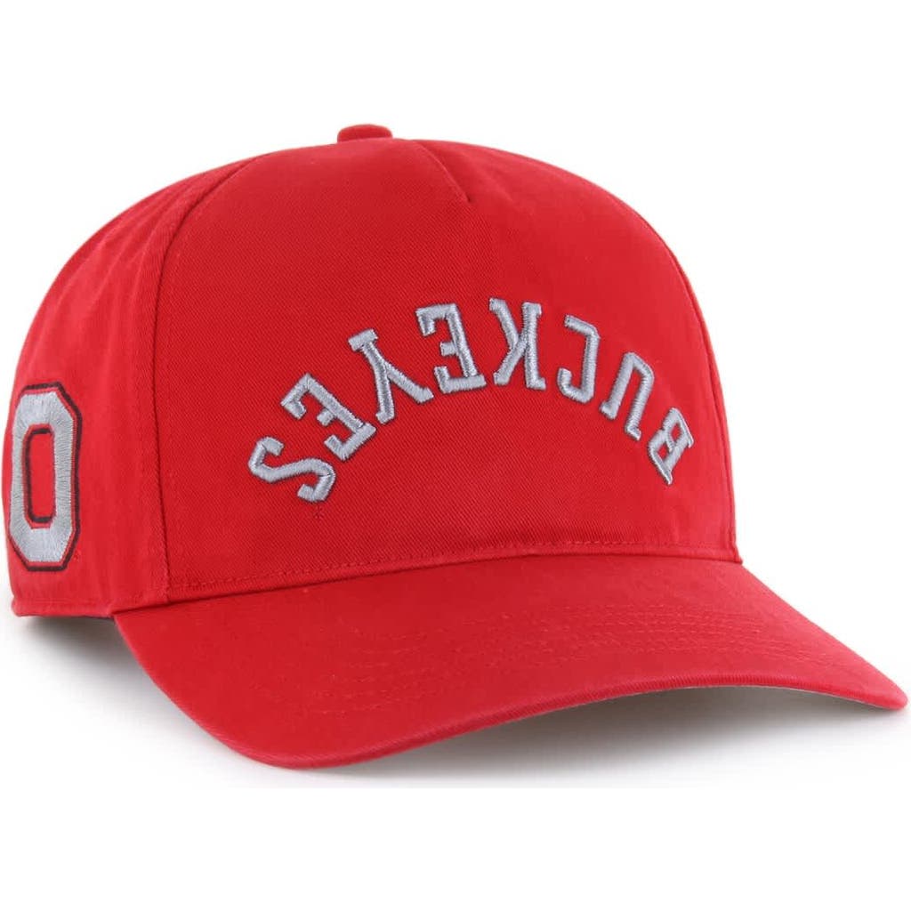 '47 Men's '47 Scarlet Ohio State Buckeyes Flip Script Hitch Adjustable Hat 