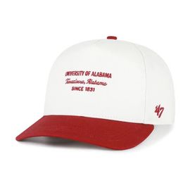 '47 Men's '47 White Alabama Crimson Tide Contemporary Basics Two-Tone Hitch Adjustable Hat 