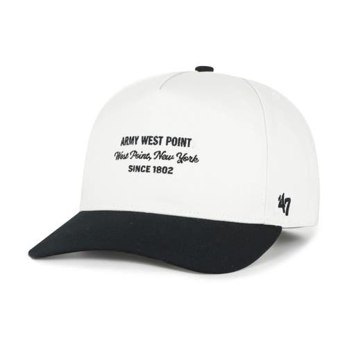'47 Men's '47 White Army Black Knights Contemporary Basics Two-Tone Hitch Adjustable Hat 