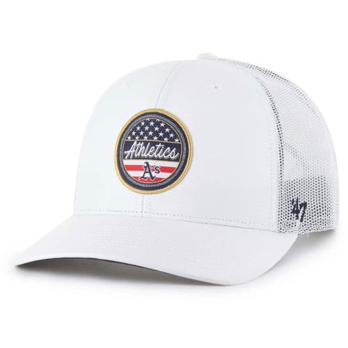 '47 Men's '47 White Athletics Homage Adjustable Trucker Hat 