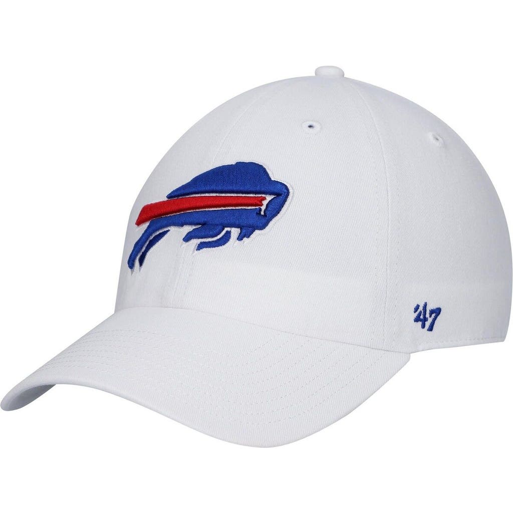 '47 Men's '47 White Buffalo Bills Logo Clean Up Adjustable Hat 
