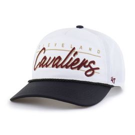 '47 Men's '47 White Cleveland Cavaliers brrr° Condor Two-Tone Hitch Rope Adjustable Hat 