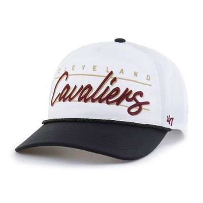 '47 Men's '47 White Cleveland Cavaliers brrr° Condor Two-Tone Hitch Rope Adjustable Hat 