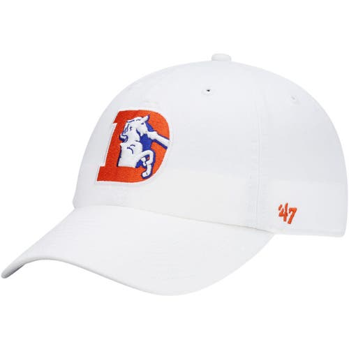 '47 Men's '47 White Denver Broncos Clean Up Legacy Adjustable Hat 