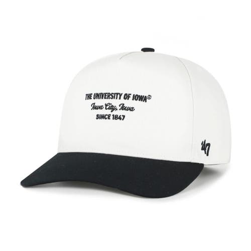 '47 Men's '47 White Iowa Hawkeyes Contemporary Basics Two-Tone Hitch Adjustable Hat 