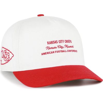 '47 Men's '47 White Kansas City Chiefs Contemporary Two-Tone Hitch Adjustable Hat 
