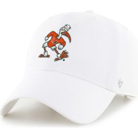 '47 Men's '47 White Miami Hurricanes Clean Up Adjustable Hat 