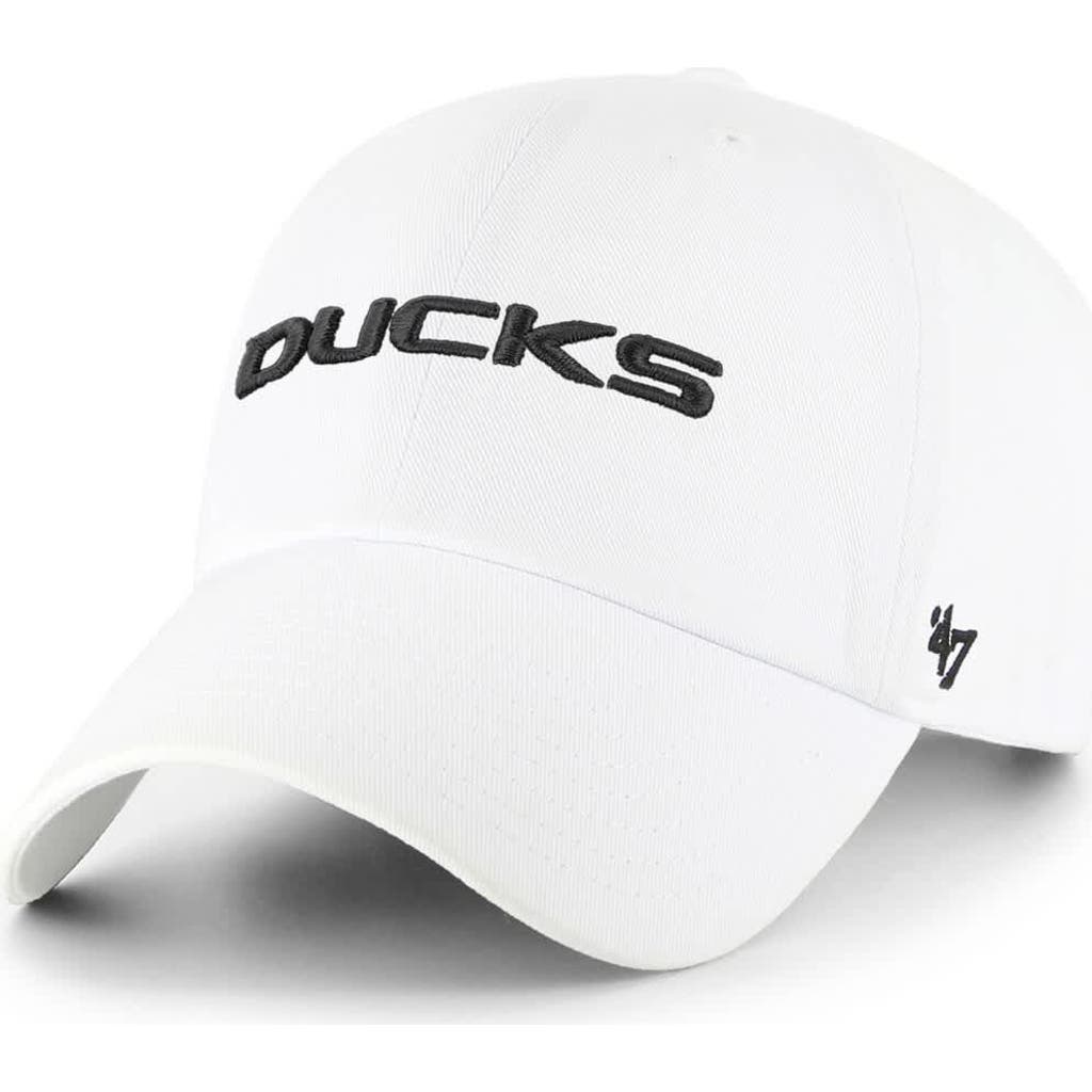 '47 Men's '47 White Oregon Ducks Clean Up Adjustable Hat 