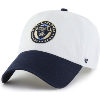 '47 Men's '47 White Philadelphia Union Two-Tone Clean Up Adjustable Hat 