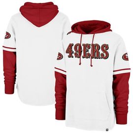 '47 Men's '47 White San Francisco 49ers Trifecta Shortstop Pullover Hoodie 