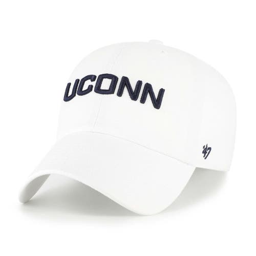 '47 Men's '47 White UConn Huskies Clean Up Adjustable Hat 