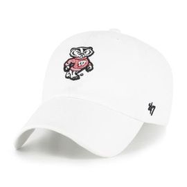 '47 Men's '47 White Wisconsin Badgers Clean Up Adjustable Hat 
